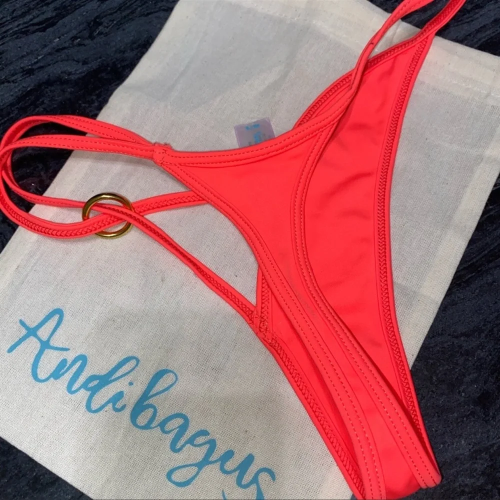 Pink  One-Shoulder Strappy Bikini Set - Women's Swim